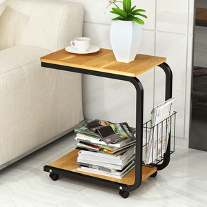 Mesas de café móviles simples para sala de estar, mesa de té tradicional china con ruedas, escritorios de café pequeños ajustables para el hogar - Product Image 3