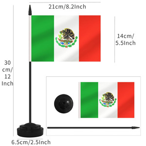 Bandiera da Tavolo Personalizzata 14 * 21cm in Poliestere e Plastica per Coppa di Calcio Americana, Decorazione Speciale per Tifosi 2026 - Product Image 6