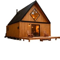 Maison mobile préfabriquée en acier coloré pour usage extérieur, type villa, maison triangulaire, habitation intégrée, salle de réunion mobile, assemblage facile