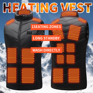 PASUXI – veste thermique chauffante unisexe pour homme, gilet chauffant, <span class=keywords><strong>Rechargeable</strong></span> par Usb, 9, 11, 15 zones, hiver, saison froide - Product Image 2