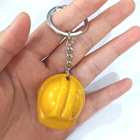 Porte-clés personnalisé en forme de mini-casque de sécurité, en plastique et alliage de zinc, robuste, idéal pour les cadeaux d'entreprise et les promotions de sécurité