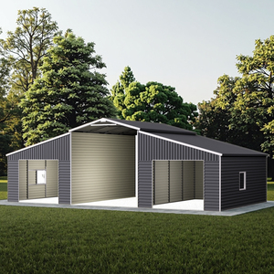 Garage in Acciaio SG4222, Capannone Moderno Personalizzato in Acciaio, Kit di Facile Montaggio <span class=keywords><strong>per</strong></span> Garage Prefabbricato Esterno e Ripostiglio Attrezzi - Product Image 1