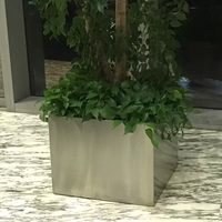 Bac à fleurs en tôle galvanisée pour extérieur, parterre de fleurs, jardinière urbaine, style luxe léger, 1 gramme