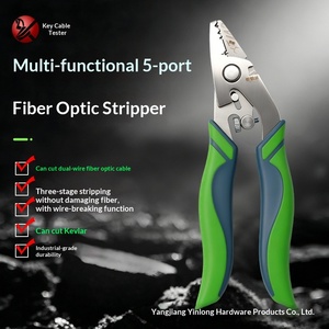 Custom stainless steel multi-function optical fiber clamp for stripping and cutting fibers, wire, and network optical fiber tool - Product Image 2