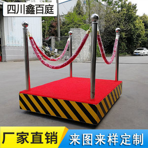 Base de Alfombra Roja para Poste de Seguridad de Acero Inoxidable, Accesorios de Vigilancia - Product Image 2