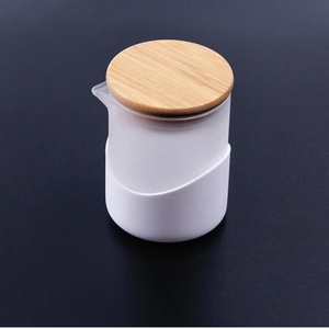 Wax Green White Glossy 12oz 6 oz Flower Shape Cont Black Empty Wholesale Massage <b>Candle</b> <b>Jar</b> <b>with</b> <b>Spout</b> and Lid - Product Image 6