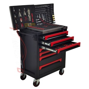 <span class=keywords><strong>Chariot</strong></span> à outils roulant à 7 tiroirs, ensemble <span class=keywords><strong>complet</strong></span> <span class=keywords><strong>de</strong></span> 200 outils <span class=keywords><strong>de</strong></span> mécanicien, manuel, en matériau CRV OEM, pour atelier <span class=keywords><strong>de</strong></span> réparation automobile - Product Image 2