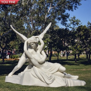 Youfine công viên bãi cỏ trung tâm nổi tiếng đá cẩm thạch Eros điêu khắc antonin canova CUPID và tâm thần tượng Louvre tượng - Product Image 1