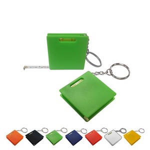 เทปวัดขนาดเล็กแบบสี่เหลี่ยมพิมพ์โลโก้ตามสั่ง เทปวัดขนาดยอดนิยมพร้อมพวงกุญแจและระดับน้ำ - Product Image 5