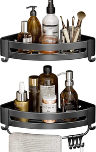 Wekis thiết kế hiện đại thép không gỉ Chrome kết thúc treo tường góc tắm tổ chức giá kệ tắm <span class=keywords><strong>Caddy</strong></span> lưu trữ - Product Image 4