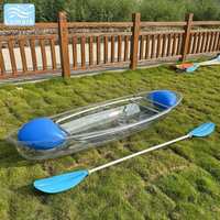 Kayak monoplace PC avec siège transparent et sac flottant, ensemble complet pour la plage, de Lumark Rotomolded (Chine)