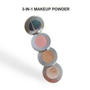 แป้งแต่งหน้า 3-in-1 แป้งฝุ่นสามชั้น บลัชออนไฮกลอส แผ่นแต่งหน้า 3 in 1 แป้งแต่งหน้าขายส่ง - Product Image 4