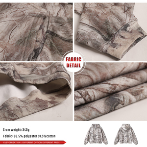 Sudadera con Capucha Extra Grande de Camuflaje Vintage con Estampado por Transferencia Térmica, Ropa Urbana de Invierno para Hombre - Product Image 6
