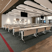 Bureau de conférence modulaire pliable moderne avec design mobile pour réunions d'entreprise - Mobilier de bureau commercial