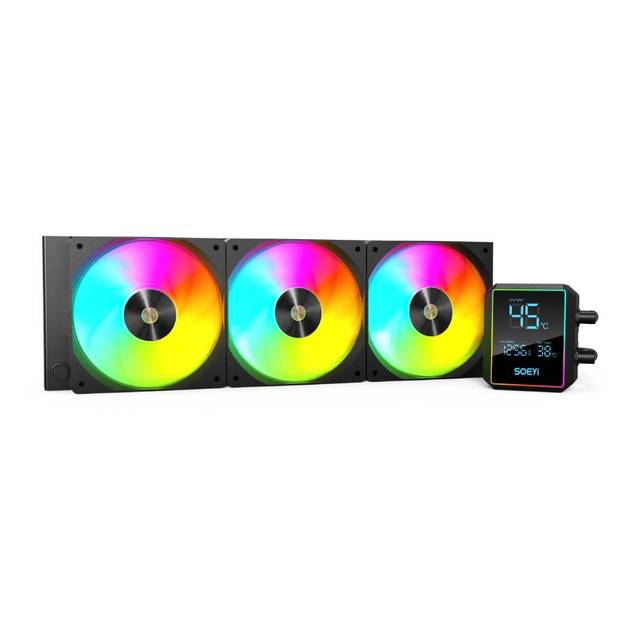 OEM ODM SOEYI Digital Screen Liquid Cooler Wholesales Water Cooler 360mm Water Cooling Radiator for Intel amd Cpu Liquid Cooler