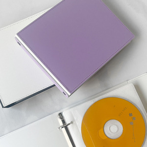 Personnalisé PU Haute Qualité Belle Organisé <span class=keywords><strong>CD</strong></span> Collection Stockage 10 Feuilles/paquet En Plastique Pages Intérieures <span class=keywords><strong>CD</strong></span> Album Reliure À Anneaux - Product Image 4