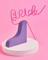 Paille de mariée pour enterrement de vie de jeune fille Grande paille en plastique avec design nuptial pour l'obtention du diplôme Occasions de Noël Modèle Y502