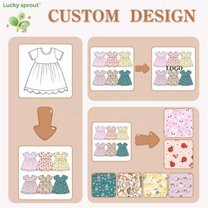 Collezione di Vestiti Personalizzati per Bambine con Stampa, Abito a Maniche Corte con Orlo Smerlato, Design Fantasiosi per Bambini - Product Image 4