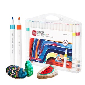 Deli Acrylic Marker Set 12 Colors Waterproof Art Painting For Kids And Students - Product Image 4
