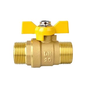 Válvula de bola de latón Dn20 con doble rosca externa para tubería de 1 pulgada - Product Image 1