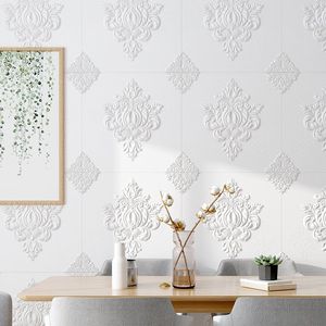 Cross-Border kích thước nhỏ tự dính 3D dán tường không thấm nước XPE bọt mái trang trí hình nền cho phòng ngủ ấm áp nhỏ - Product Image 4