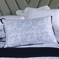 Parure de lit en coton peigné 100% écologique certifiée OEKO-TEX, imprimé floral, haute qualité, 600 fils, avec taie d'oreiller thérapeutique
