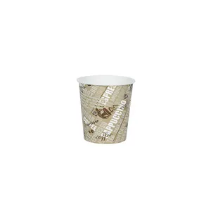 アイスクリーム段ボールカップ紙カスタムロゴ6オンスシングルウォールワンタイム飲料紙コーヒーカップ使い捨て