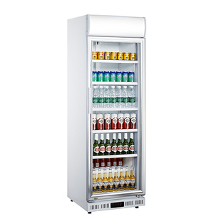Présentoir vertical pour boissons Dukers Réfrigérateur pour boissons énergisantes avec auvent Réfrigérateur pour boissons gazeuses et froides - Product Image 1