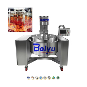 Mélangeur planétaire industriel Baiyu avec cuve à double enveloppe pour sauces, garnitures et cuisson à l'étouffée à grande échelle - Product Image 3