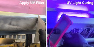 Mastic UV actif pour carrosserie, mastic UV haute <span class=keywords><strong>duret</strong></span>é pour la réparation des trous et des interstices de surface automobile et apprêt de base - Product Image 5