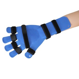 Tutore per dita blu con cinghia per recupero da ictus, emiplegia, infortuni al palmo, tutore fisso per mano e dita - Product Image 4
