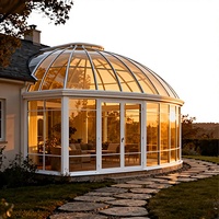 Véranda moderne en aluminium sur mesure, directement de l'usine, anti-corrosion, verre trempé, étanche, pour villa résidentielle, patio, maison, extérieur