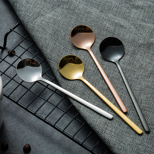 2023 Amzn in acciaio inossidabile cucchiaio da caffè 304 argento oro rosa nero caffè opaco poco mescolando Latte tè espresso Dessert matrimonio - Product Image 4