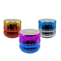 Mini-enceinte sans fil Bluetooth en gros d'usine, mini-boîte de son portable, enceinte Bluetooth en métal électroplaqué coloré