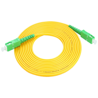 1m (3ft) Fiber Patch Cable 1 Fiber SC APC Simplex to SC APC Simplex Single Mode (OS2) Riser (OFNR) 2.0mm Tight-Buffered Yellow