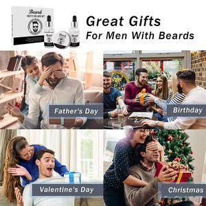 Kit de coiffure pour la barbe pour hommes, de haute qualité, OEM, 3 pièces, soin biologique, <span class=keywords><strong>coffret</strong></span> cadeau, croissance - Product Image 2
