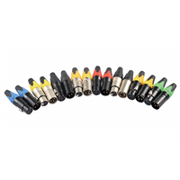 Kabel DMX512 PVC Solid Tahan Air IP65 3 Pin dengan XLR Panjang 1 Meter untuk Lampu Panggung Penggunaan Otomatis