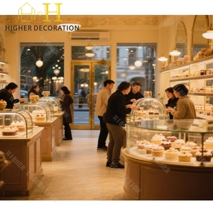 Vitrine de boulangerie pain personnalisée café lait thé <span class=keywords><strong>comptoir</strong></span> avant <span class=keywords><strong>du</strong></span> désert vitrine pour magasin de détail - Product Image 2