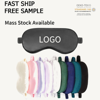 Masques pour les yeux en soie élégants avec logo personnalisé, accessoires de mode, masque de sommeil élastique pour la relaxation, masque pour les yeux pour dormir