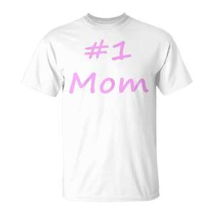 # 1 camiseta para mamá, regalo para el día de la madre, texto blanco y rosa - Product Image 1