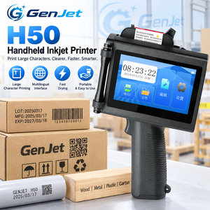 GenJet Handgehaltener Großschrift-Tintenstrahldrucker mit 50 mm Druckhöhe für Karton Chargendatum Logo QR-<span class=keywords><strong>Code</strong></span> und Barcode-Markierung - Product Image 1