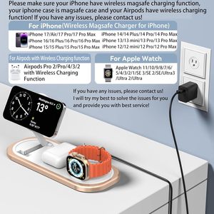 Cargador Inalámbrico Magnético 3 en <span class=keywords><strong>1</strong></span> para iPhone/<span class=keywords><strong>Pro</strong></span>/Watch y USB-C, 18W QC 3.0, Diseño Plegable para Viajes - Product Image 2