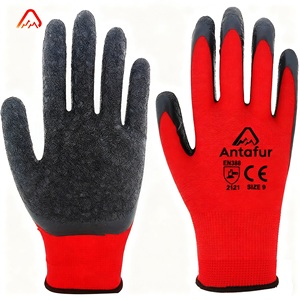 Mẫu Miễn Phí Đa-Mục Đích An Toàn Làm Việc Găng Tay Nhăn <span class=keywords><strong>Latex</strong></span> Tay Lớp Phủ Cho Xây Dựng Kho Làm Vườn - Product Image 1