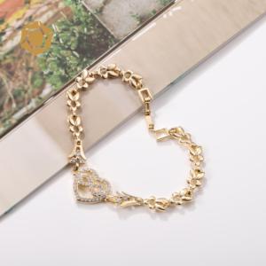 Elfic dini takı elmas bilezik halhal kadınlar kalp bilezik anneler günü hediyesi 14k altın kaplama takı Pulseras Infinito - Product Image 4