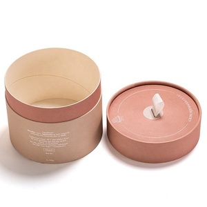 مادة قابلة لإعادة التدوير هدية فاخرة من الورق المقوى أنبوب اسطوانة التعبئة والتغليف مع الشريط - Product Image 3