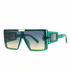 Lunettes carrées à grand cadre rétro pour femmes et hommes Lunettes avec logo personnalisé avec protection UV400 Designer PC Material - Product Image 2