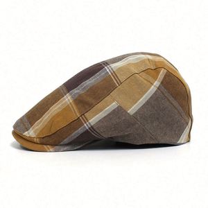 Casquette Gavroche en Coton Style Britannique Décontracté pour Homme – Collection Automne-Hiver Rétro Bicolore - Product Image 4