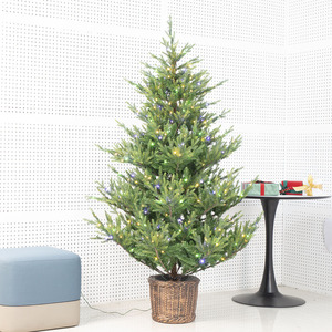 <span class=keywords><strong>Sapin</strong></span> de Noël <span class=keywords><strong>artificiel</strong></span> en <span class=keywords><strong>sapin</strong></span> arctique floqué pré-éclairé de 4.5 pieds avec 70 lumières claires listées UL - Product Image 5