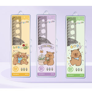 <span class=keywords><strong>Regla</strong></span> Kawaii transparente clásica de 20cm para niños, juego de <span class=keywords><strong>Regla</strong></span> suave de dibujo DIY multifunción para niños, estudiantes, papelería escolar - Product Image 4