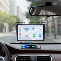 Système multimédia embarqué GPS portable pour tableau de bord, lecteur DSP USB MP3, écran partagé, caméra de recul, Carplay, Android Auto, Mirror